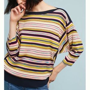 Anthro Moth Striped Sweater